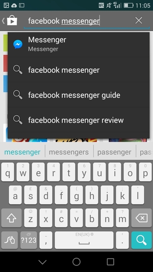 Enter the app name and select Search