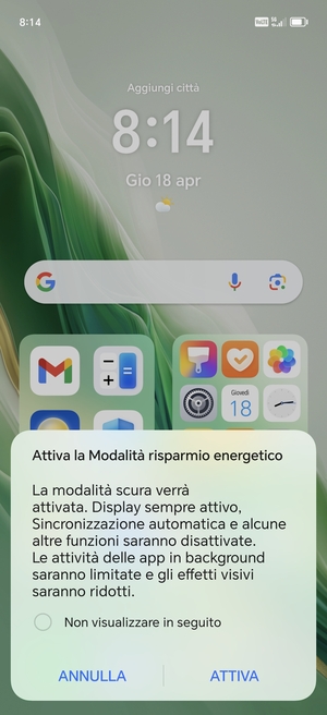 Seleziona ATTIVA