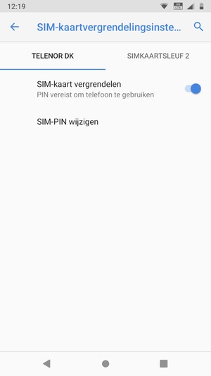 Selecteer Public en SIM-PIN wijzigen