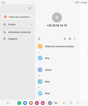 Seleccione Administrar contactos