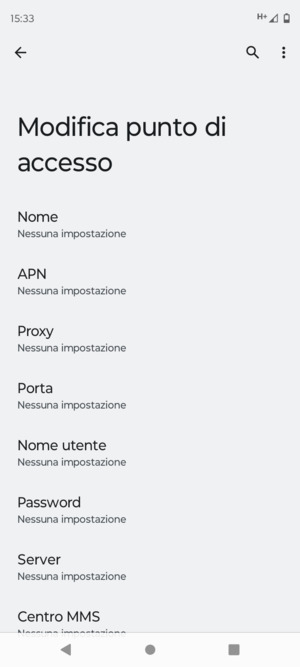 Inserisci informazioni MMS
