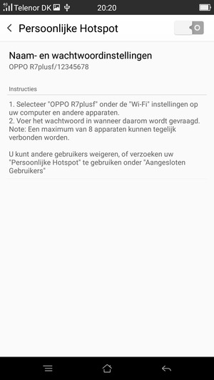 Selecteer Naam- en wachtwoordinstellingen