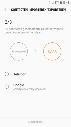 Selecteer Google