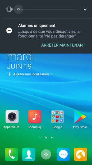 Appuyez une fois de plus pour passer en mode silencieux