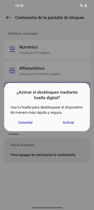 Seleccione la opción deseada