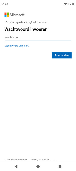 Voer uw wachtwoord in en selecteer Aanmelden