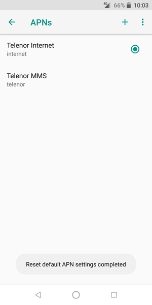 Your phone will reset to default Internet and MMS settings