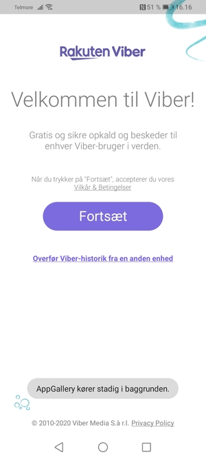Din app er klar til brug