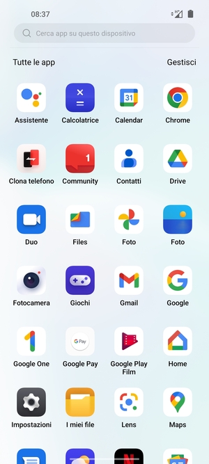 Seleziona Impostazioni