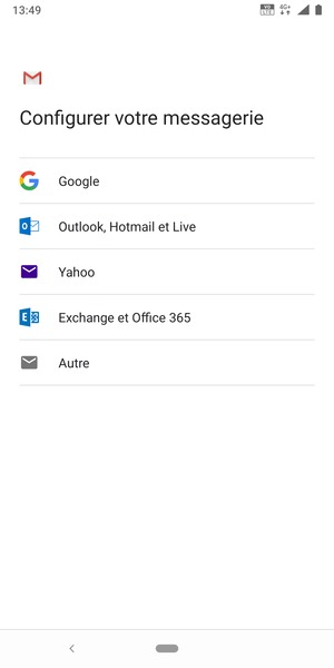 Sélectionnez Outlook, Hotmail et Live