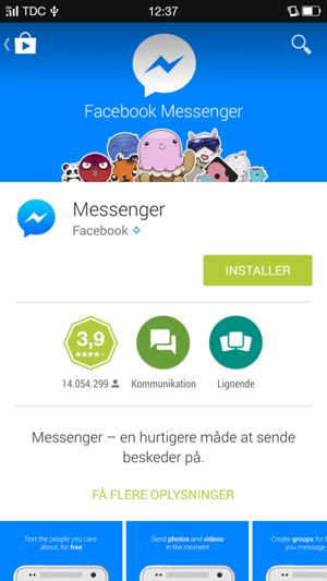 Vælg INSTALLER