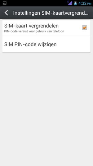 Selecteer SIM PIN-code wijzigen