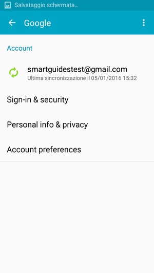 Seleziona il tuo account