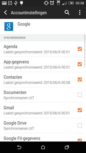 Selecteer de Menu-knop