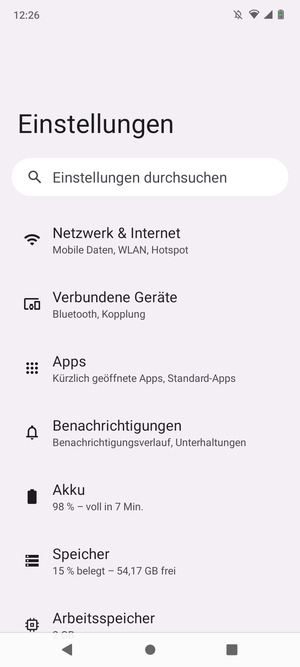 Wählen Sie Netzwerk & Internet