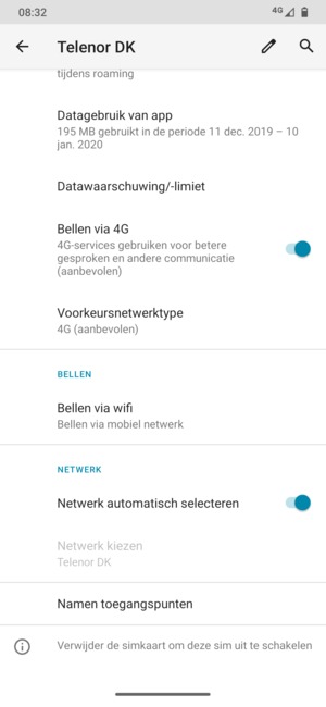 Scroll naar en selecteer Namen toegangspunten
