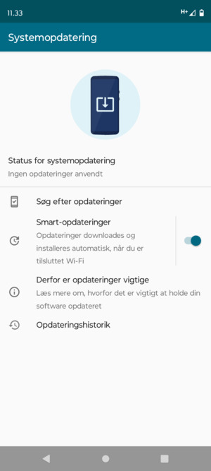 Vælg Søg efter opdateringer