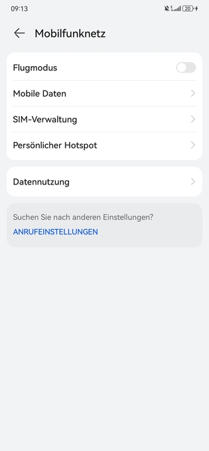 Wählen Sie Persönlicher Hotspot