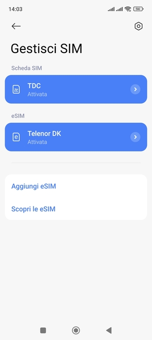 La tua eSIM è ora attivata
