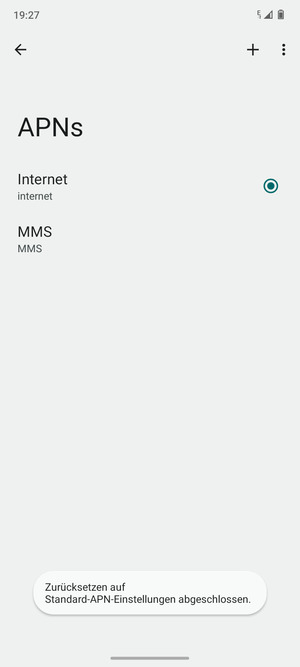 Wählen Sie Neuer APN