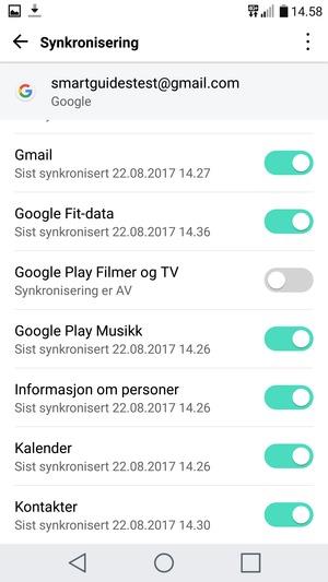 Velg menyknappen