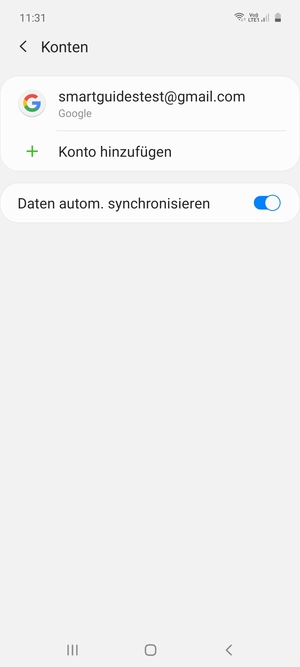 Wählen Sie Ihr Google Konto