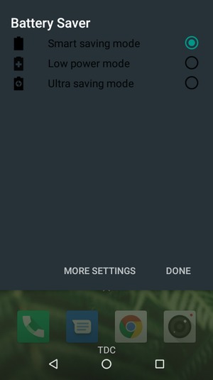 Select your preferred option and select DONE