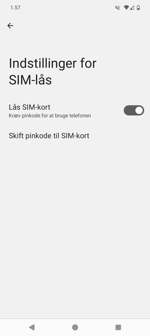 Vælg Skift pinkode til SIM-kort