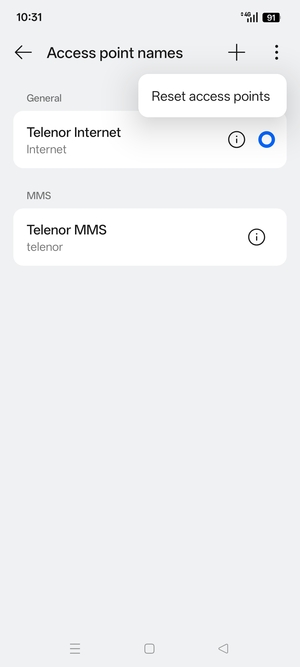 Select Reset access points
