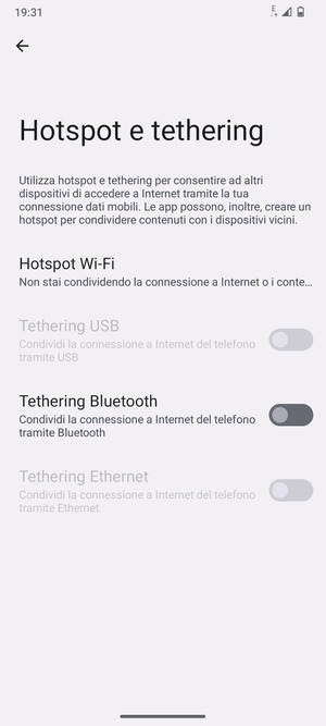 Seleziona Hotspot Wi-Fi