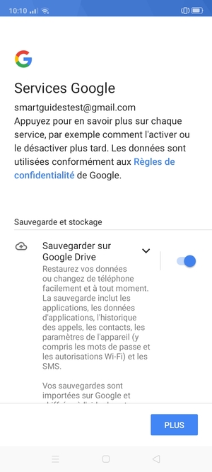 Sélectionnez PLUS