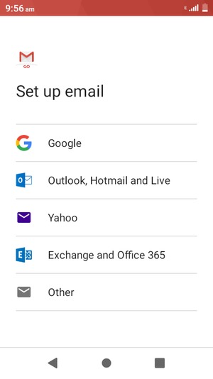Select Outlook, Hotmail and Live
