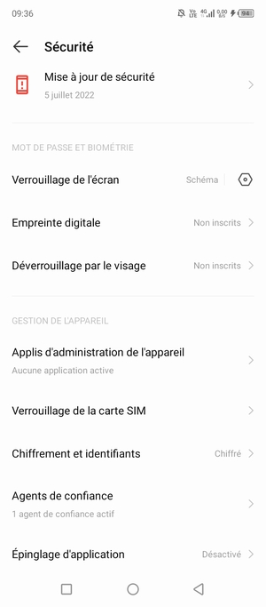 Votre téléphone est maintenant sécurisé par un écran de verrouillage