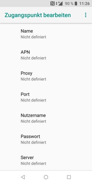Geben Sie Internet-Informationen ein