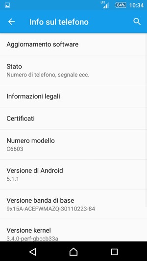 Seleziona Aggiornamento software