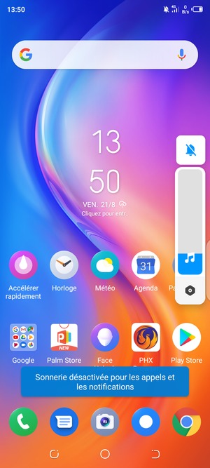 Sélectionnez Silencieux pour repasser en mode sonore