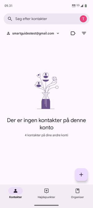 Vælg Organiser