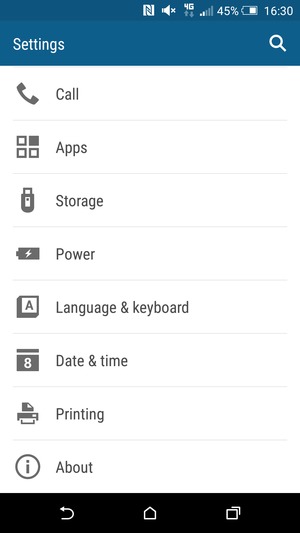 Scroll to and select About
