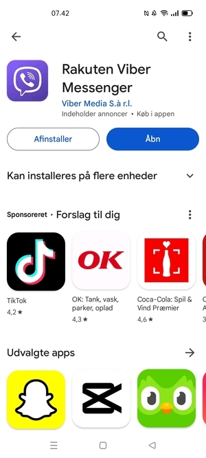 Vælg Åbn