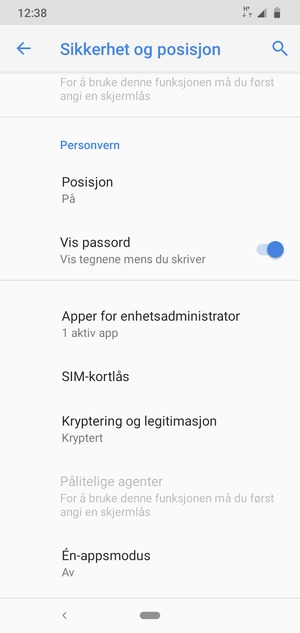 Velg SIM-kortlås