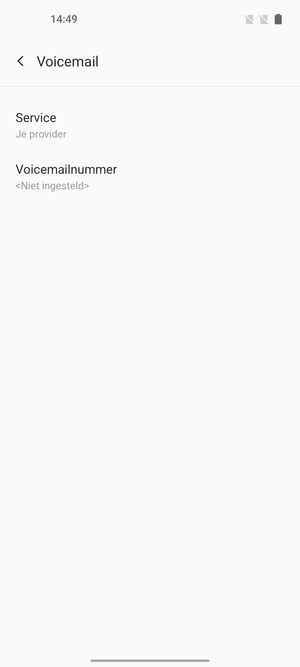 Selecteer Voicemailnummer