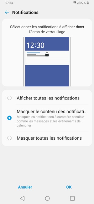 Sélectionnez votre option préférée et sélectionnez OK