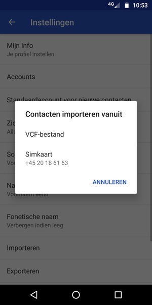 Selecteer Simkaart