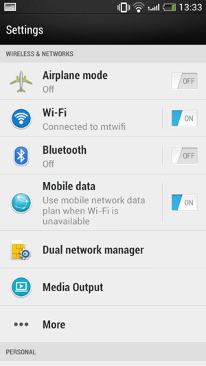 Select Mobile data