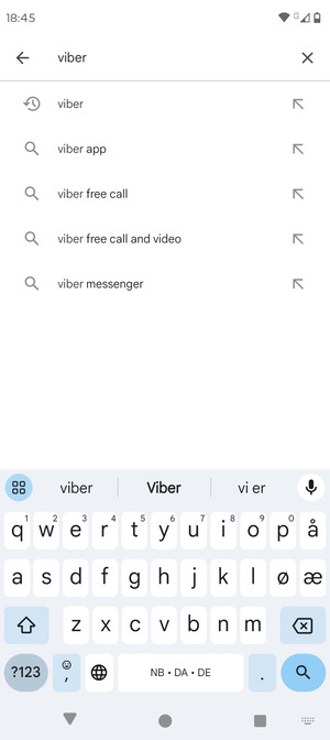 Skriv inn applikasjonsnavnet og velg Søk