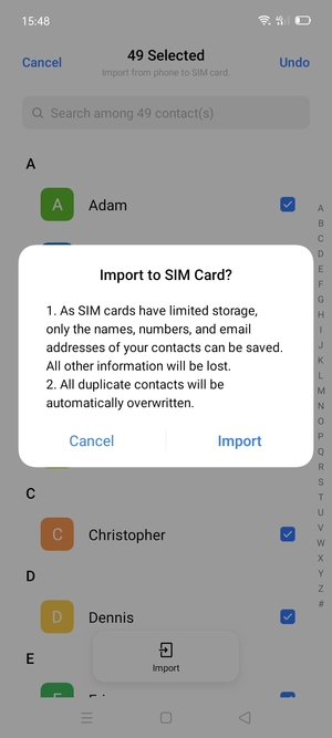Select Import
