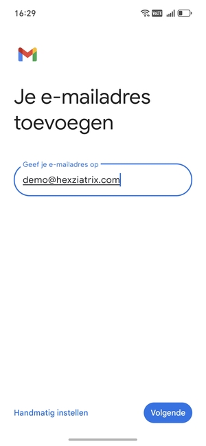 Voer uw e-mailadres in en selecteer Volgende