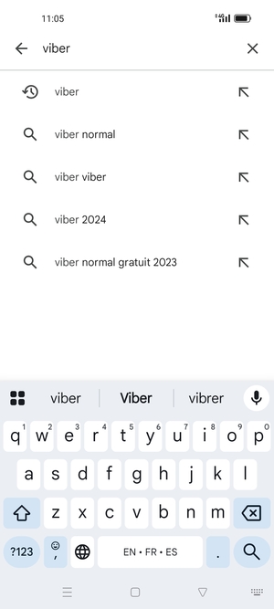 Saisissez le nom de l'appli et sélectionnez Rechercher