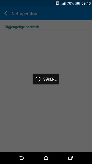 Vent til søket til ferdig