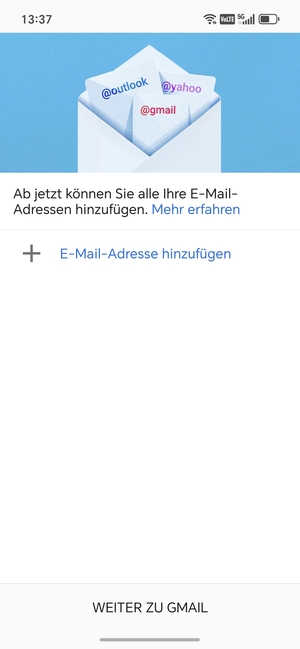 Wählen Sie E-Mail-Adresse hinzufügen